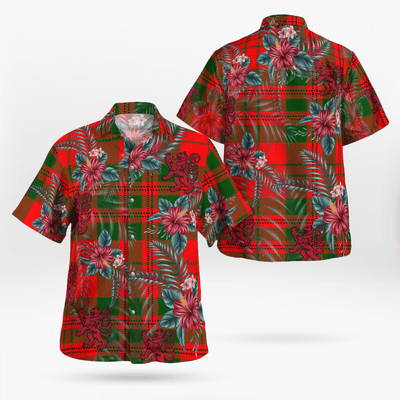 Clan Livingstone Modern Tartan Scottish Lion Hawaiian Shirt LJ11