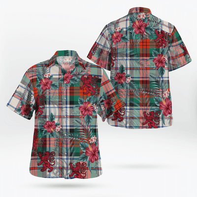Clan MacDuff Dress Ancient Tartan Scottish Lion Hawaiian Shirt