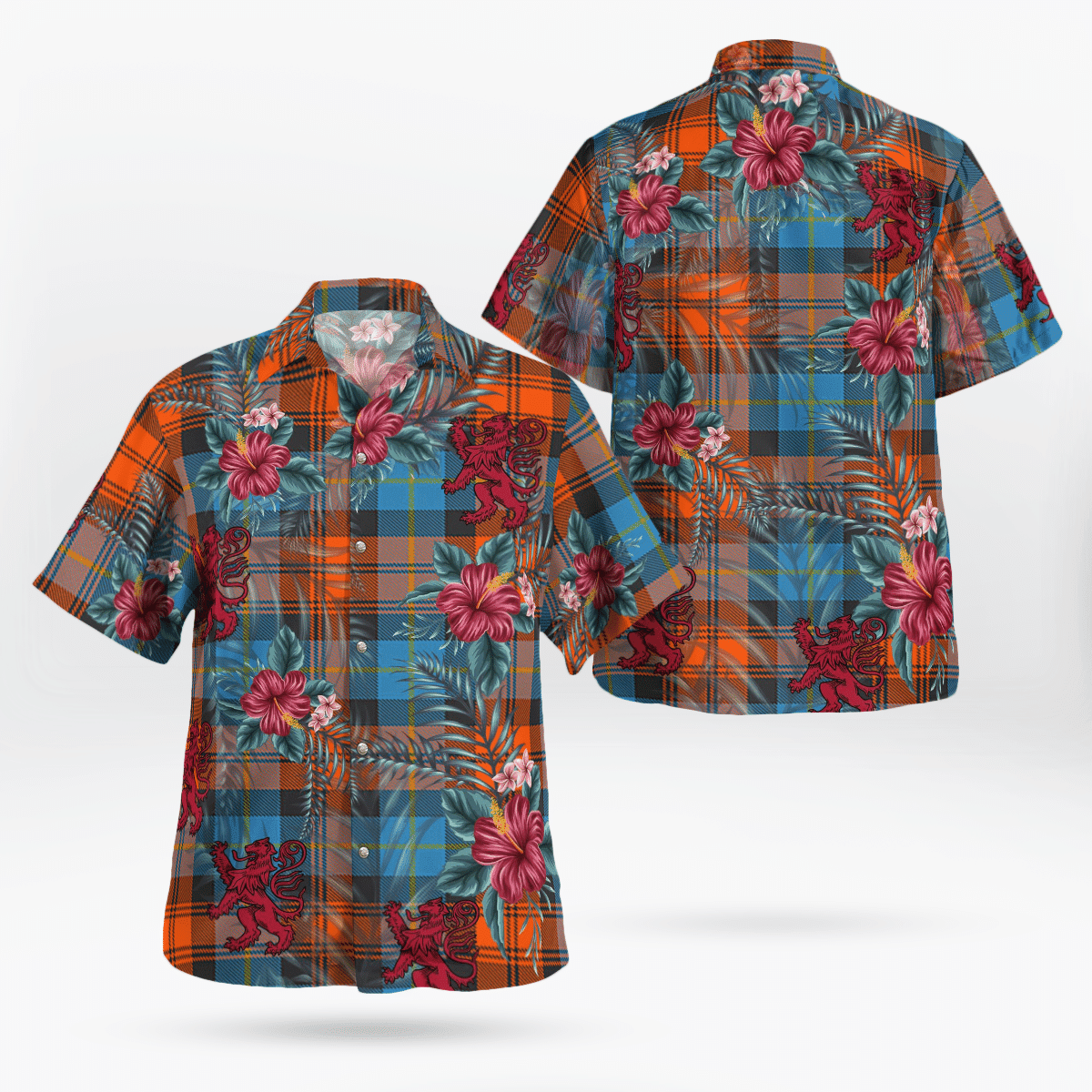 Clan MacLachlan Ancient Tartan Scottish Lion Hawaiian Shirt GD91 MacLachlan Ancient Tartan Tartan Hawaii Shirt   
