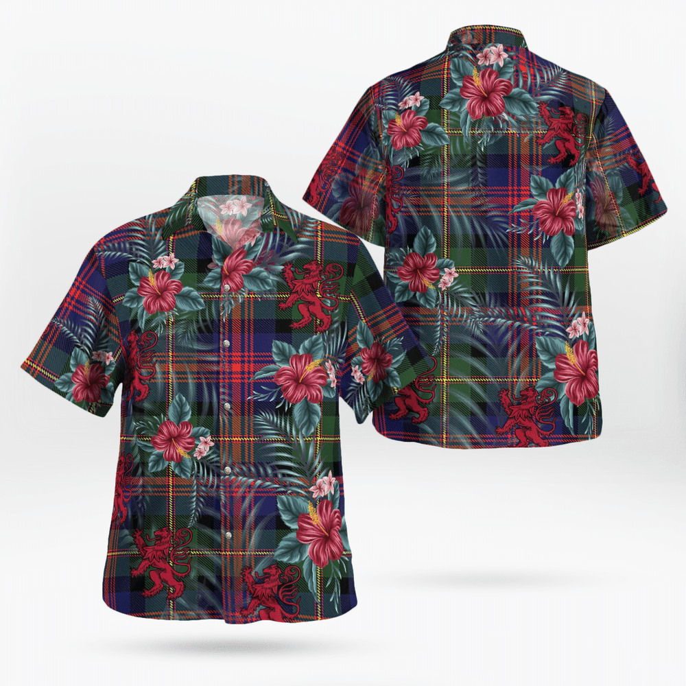 Clan MacLennan Tartan Scottish Lion Hawaiian Shirt SL33 MacLennan Tartan Tartan Hawaii Shirt   