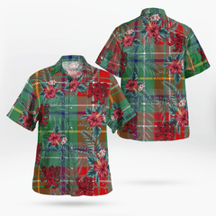 Clan Muirhead Tartan Scottish Lion Hawaiian Shirt FW24 Muirhead Tartan Tartan Hawaii Shirt   