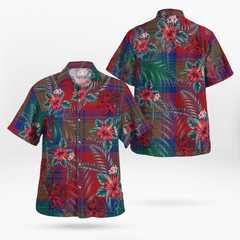 Clan Lindsay Modern Tartan Scottish Lion Hawaiian Shirt OK88 Lindsay Modern Tartan Tartan Hawaii Shirt   