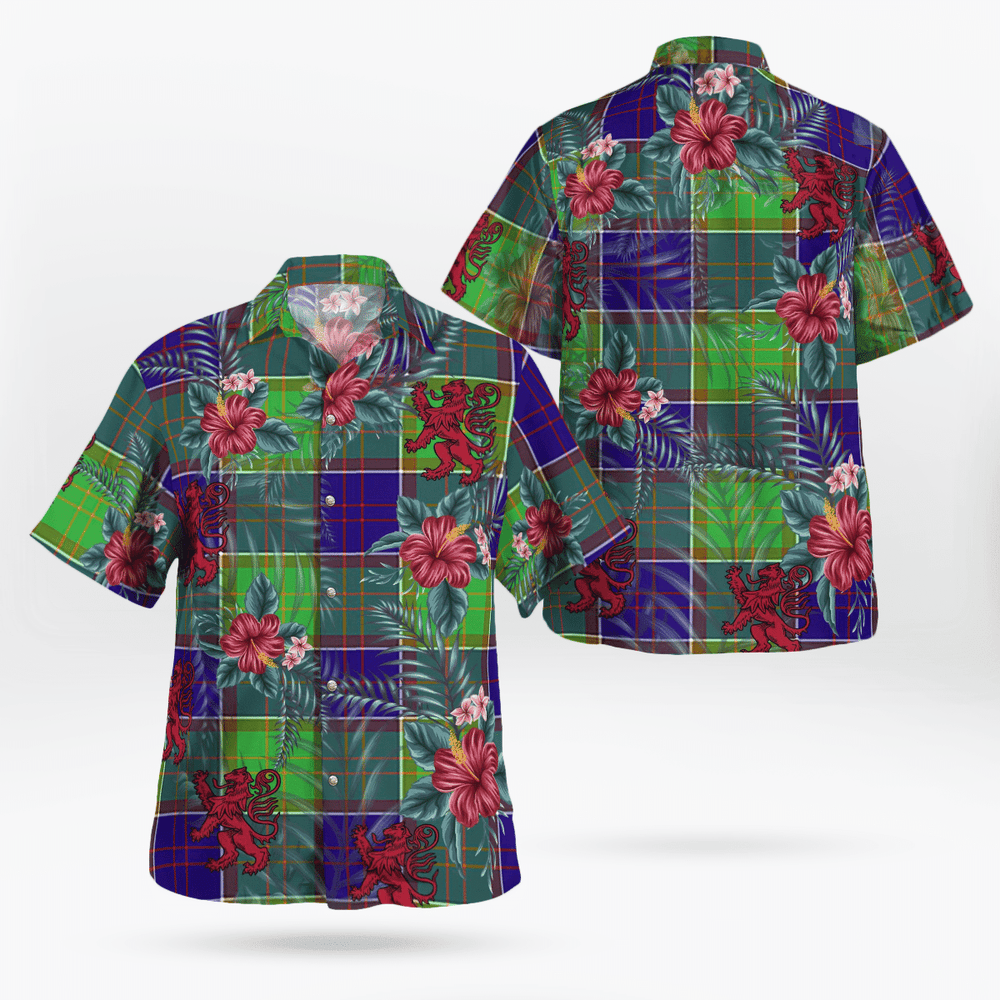 Clan Dalrymple Tartan Scottish Lion Hawaiian Shirt LM45 Dalrymple Tartan Tartan Hawaii Shirt   