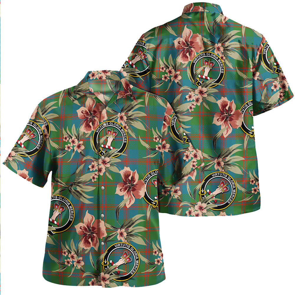 Clan Robertson of Struan Ancient Tartan Crest Badge Aloha Hawaiian Shirt Tropical Old Style NM90 Robertson of Struan Ancient Tartan Tartan Today   