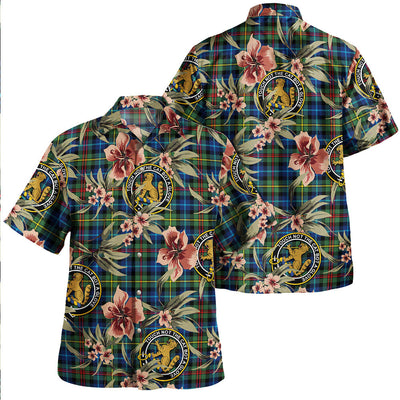 Clan Smith (MacGowan Hunting) Modern Tartan Crest Badge Aloha Hawaiian Shirt Tropical Old Style