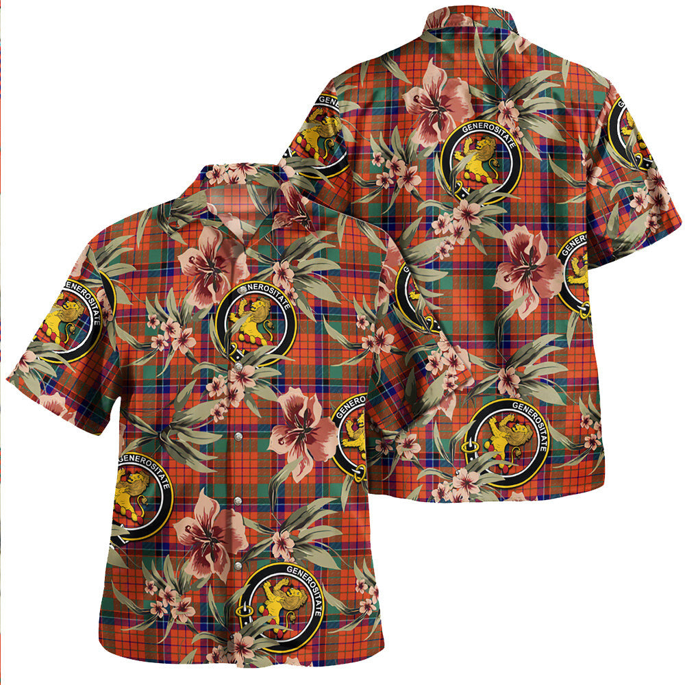 Clan Nicolson Ancient Tartan Crest Badge Aloha Hawaiian Shirt Tropical Old Style ZG89 Nicolson Ancient Tartan Tartan Today   