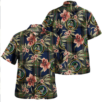 Clan MacLaren of Broich Modern Tartan Crest Badge Aloha Hawaiian Shirt Tropical Old Style ST52