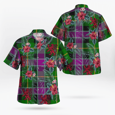 Clan Selkirk Tartan Scottish Lion Hawaiian Shirt RZ50