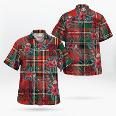 Clan Stewart Royal Modern Tartan Scottish Lion Hawaiian Shirt XK24 Stewart Royal Modern Tartan Tartan Hawaii Shirt   