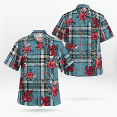 Clan Thomson Tartan Scottish Lion Hawaiian Shirt FF89 Thomson Tartan Tartan Hawaii Shirt   