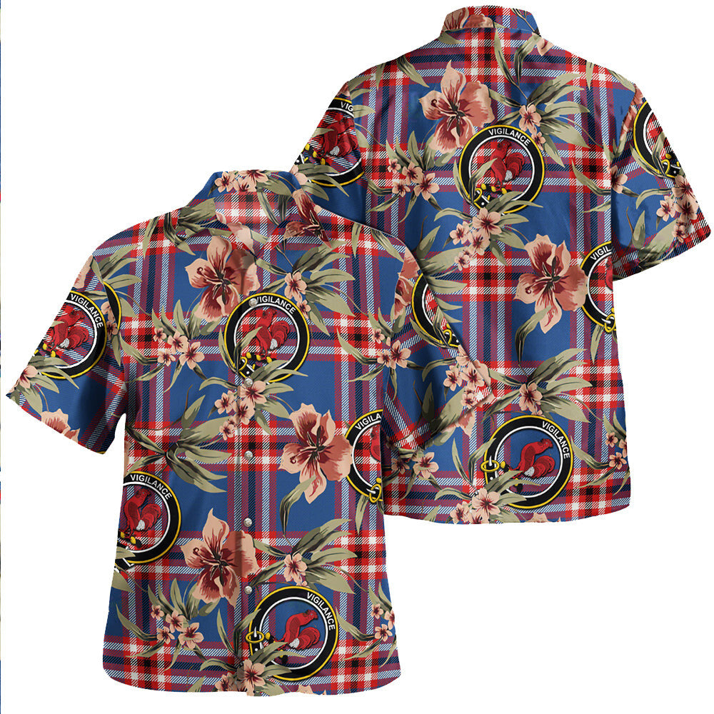 Clan Laing of Archiestown (Lang of Archiestown) Modern Tartan Crest Badge Aloha Hawaiian Shirt Tropical Old Style BD17 Laing of Archiestown (Lang of Archiestown) Modern Tartan Tartan Today   