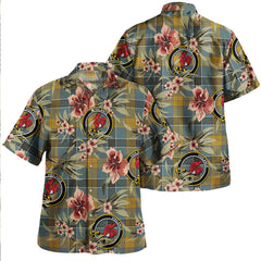 Clan Laing (Lang) Weathered Tartan Crest Badge Aloha Hawaiian Shirt Tropical Old Style GW57 Laing (Lang) Weathered Tartan Tartan Today   