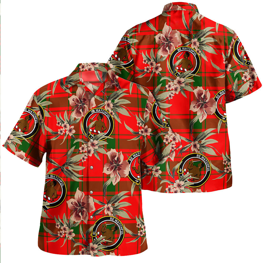 Clan Darroch Tartan Crest Badge Aloha Hawaiian Shirt Tropical Old Style YA32 Darroch Tartan Tartan Today   