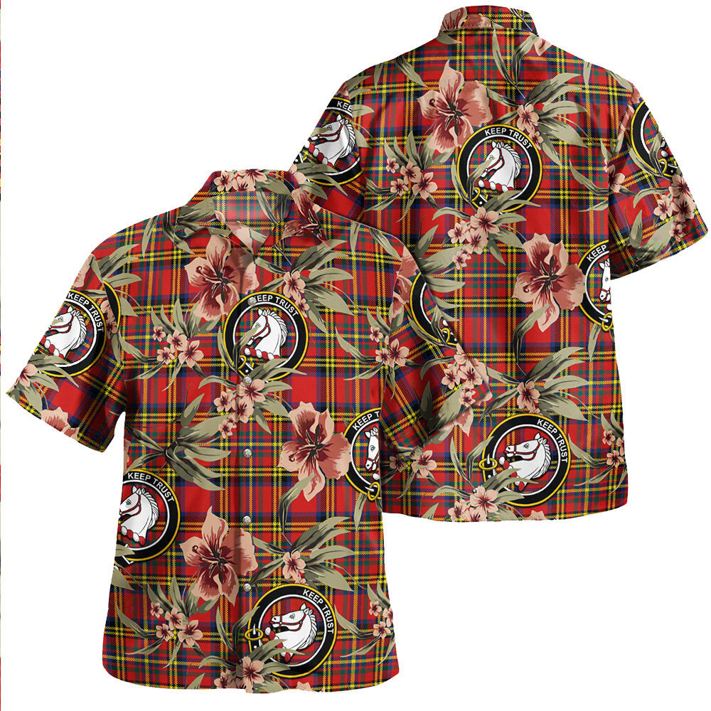 Clan Hepburn Modern Tartan Crest Badge Aloha Hawaiian Shirt Tropical Old Style TI81 Hepburn Modern Tartan Tartan Today   