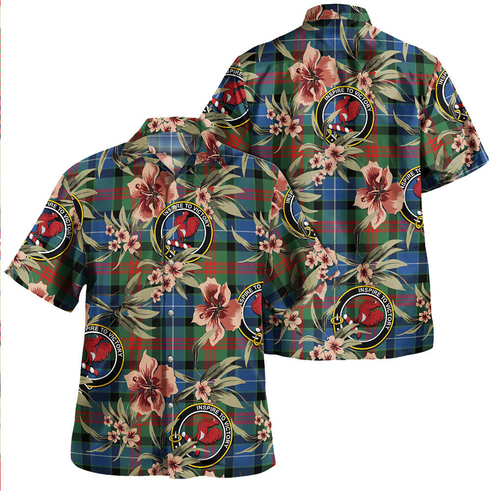 Clan Curry (Currie) Modern Tartan Crest Badge Aloha Hawaiian Shirt Tropical Old Style JI71 Curry (Currie) Modern Tartan Tartan Today   