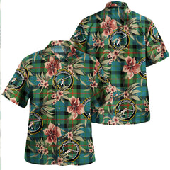 Clan Gunn Ancient Tartan Crest Badge Aloha Hawaiian Shirt Tropical Old Style PY70 Gunn Ancient Tartan Tartan Today   