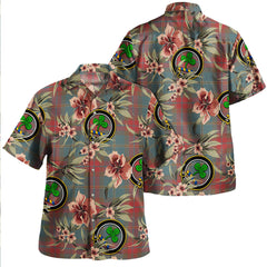 Harvey Weathered Tartan Clan Crest Badge Aloha Hawaiian Shirt Tropical Old Style GS12 Harvey Weathered Tartan Tartan Today   