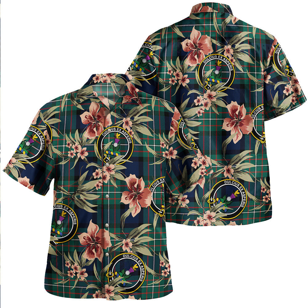 Clan Ferguson Modern Tartan Crest Badge Aloha Hawaiian Shirt Tropical Old Style KJ58 Ferguson Modern Tartan Tartan Today   
