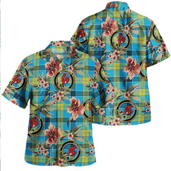Clan Laing (Lang) Modern Tartan Crest Badge Aloha Hawaiian Shirt Tropical Old Style EK99 Laing (Lang) Modern Tartan Tartan Today   
