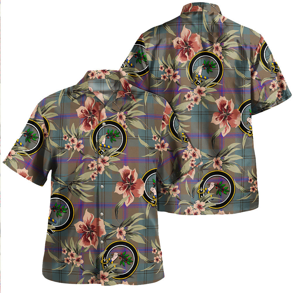 Clan Laurie Weathered Tartan Crest Badge Aloha Hawaiian Shirt Tropical Old Style GS88 Laurie Weathered Tartan Tartan Today   