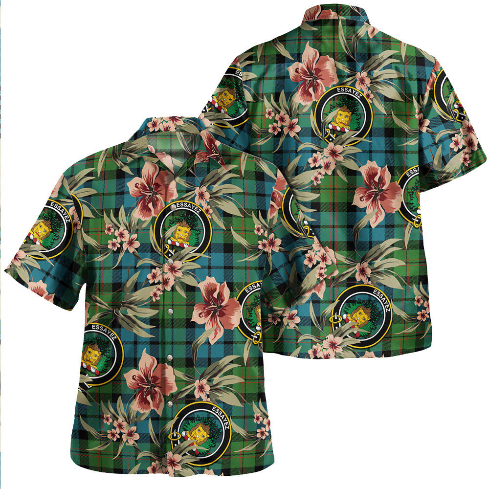 Clan Dundas Ancient Tartan Crest Badge Aloha Hawaiian Shirt Tropical Old Style PZ29 Dundas Ancient Tartan Tartan Today   