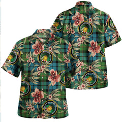 Clan Dundas Ancient Tartan Crest Badge Aloha Hawaiian Shirt Tropical Old Style PZ29 Dundas Ancient Tartan Tartan Today   