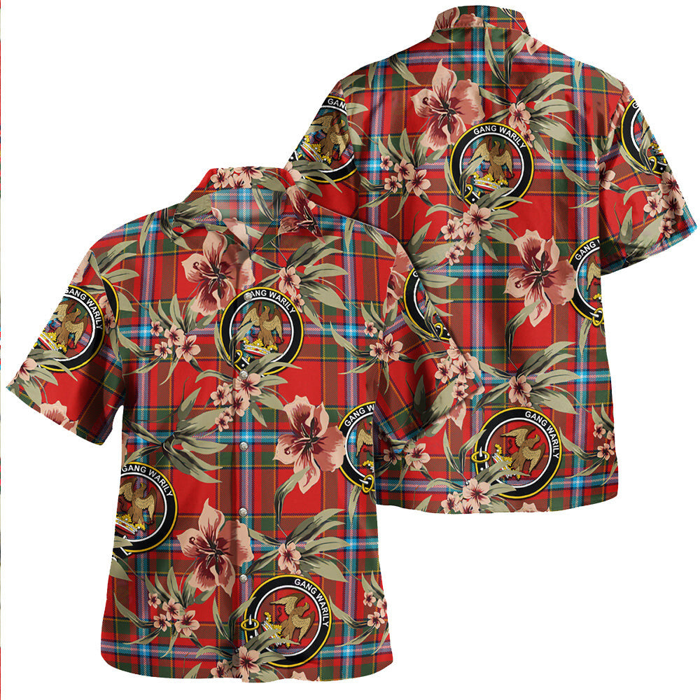 Clan Drummond of Fingask Modern Tartan Crest Badge Aloha Hawaiian Shirt Tropical Old Style FE75 Drummond of Fingask Modern Tartan Tartan Today   