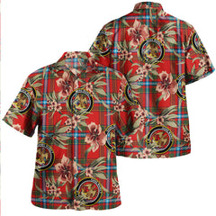 Clan Drummond of Fingask Modern Tartan Crest Badge Aloha Hawaiian Shirt Tropical Old Style FE75 Drummond of Fingask Modern Tartan Tartan Today   