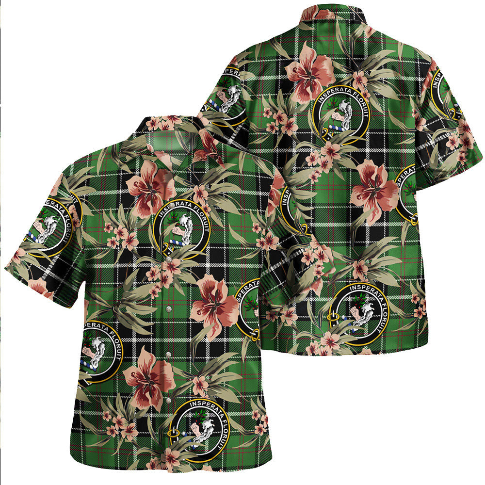 Cleghorn Ancient Tartan Clan Crest Badge Aloha Hawaiian Shirt Tropical Old Style RL55 Cleghorn Ancient Tartan Tartan Today   