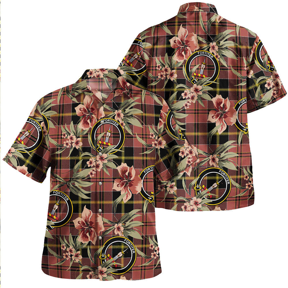 Clan MacAlister of Skye Ancient Tartan Crest Badge Aloha Hawaiian Shirt Tropical Old Style VU69 MacAlister of Skye Ancient Tartan Tartan Today   