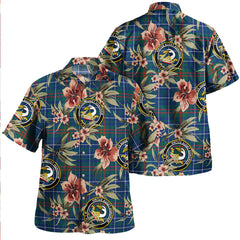 Clan Edmonstone Weathered Tartan Crest Badge Aloha Hawaiian Shirt Tropical Old Style NE81 Edmonstone Weathered Tartan Tartan Today   