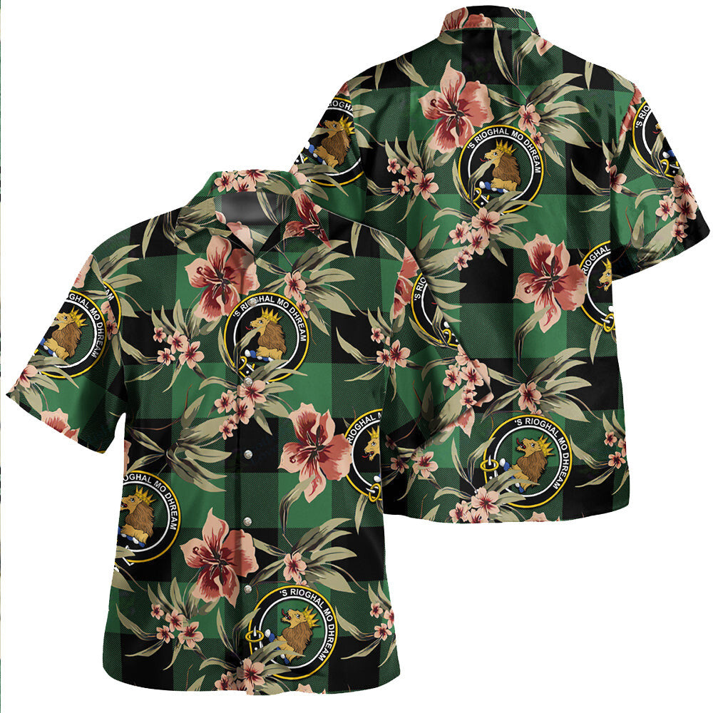 Clan Robin Hood (MacGregorGregor Rob Roy Hunting) Ancient Tartan Crest Badge Aloha Hawaiian Shirt Tropical Old Style GY53 Robin Hood (MacGregorGregor Rob Roy Hunting) Ancient Tartan Tartan Today   
