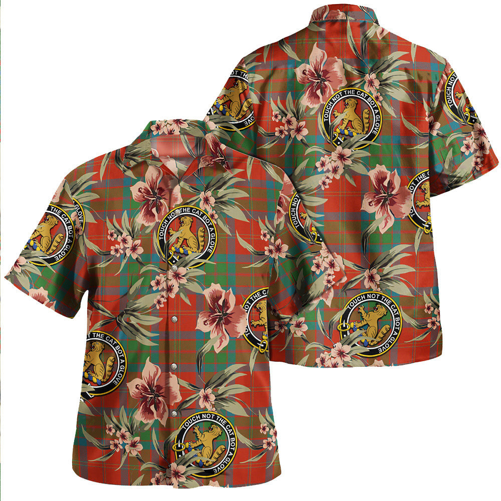Clan MacPherson of Cluny Ancient Tartan Crest Badge Aloha Hawaiian Shirt Tropical Old Style LS58 MacPherson of Cluny Ancient Tartan Tartan Today   