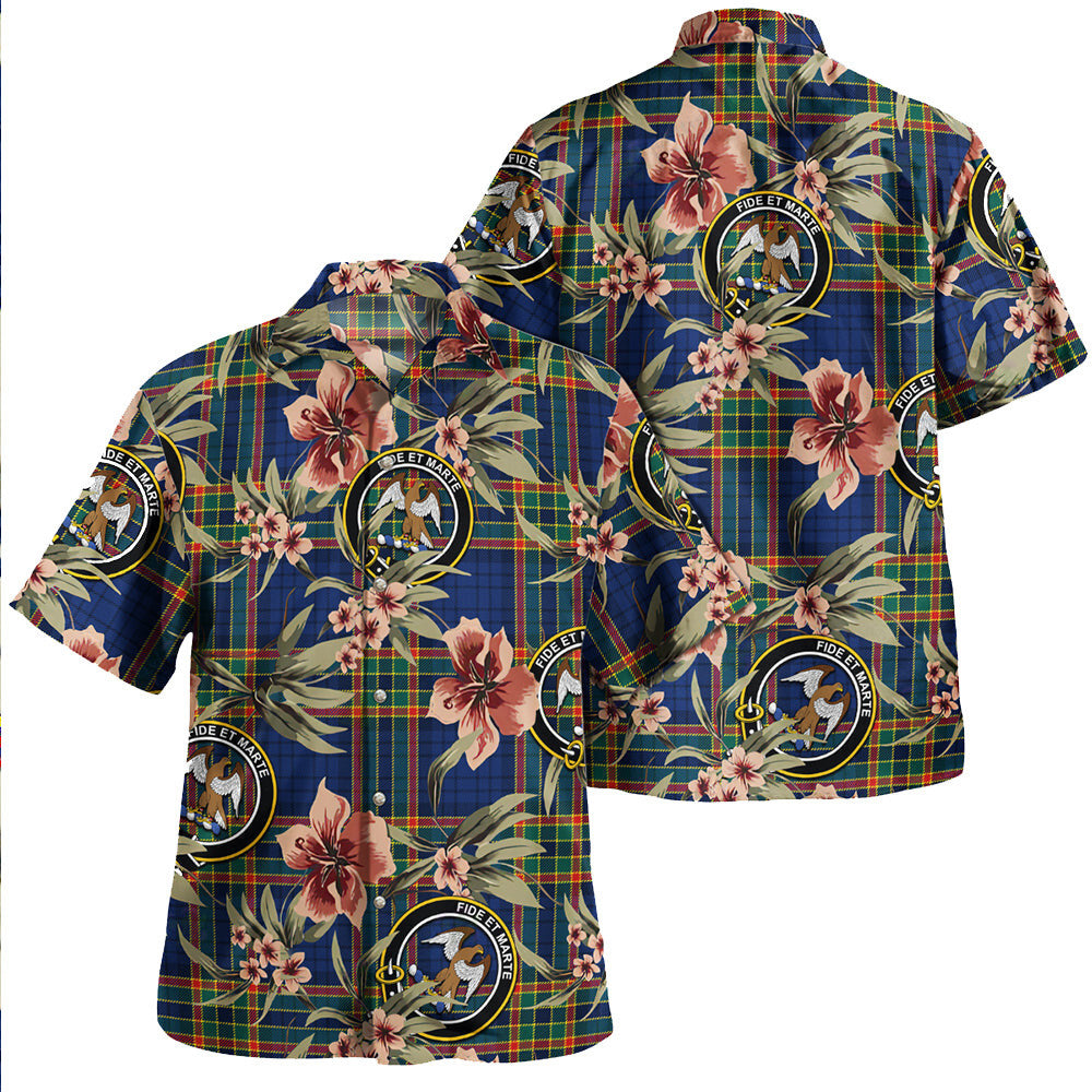Clan Ralston UK Modern Tartan Crest Badge Aloha Hawaiian Shirt Tropical Old Style CX61 Ralston UK Modern Tartan Tartan Today   