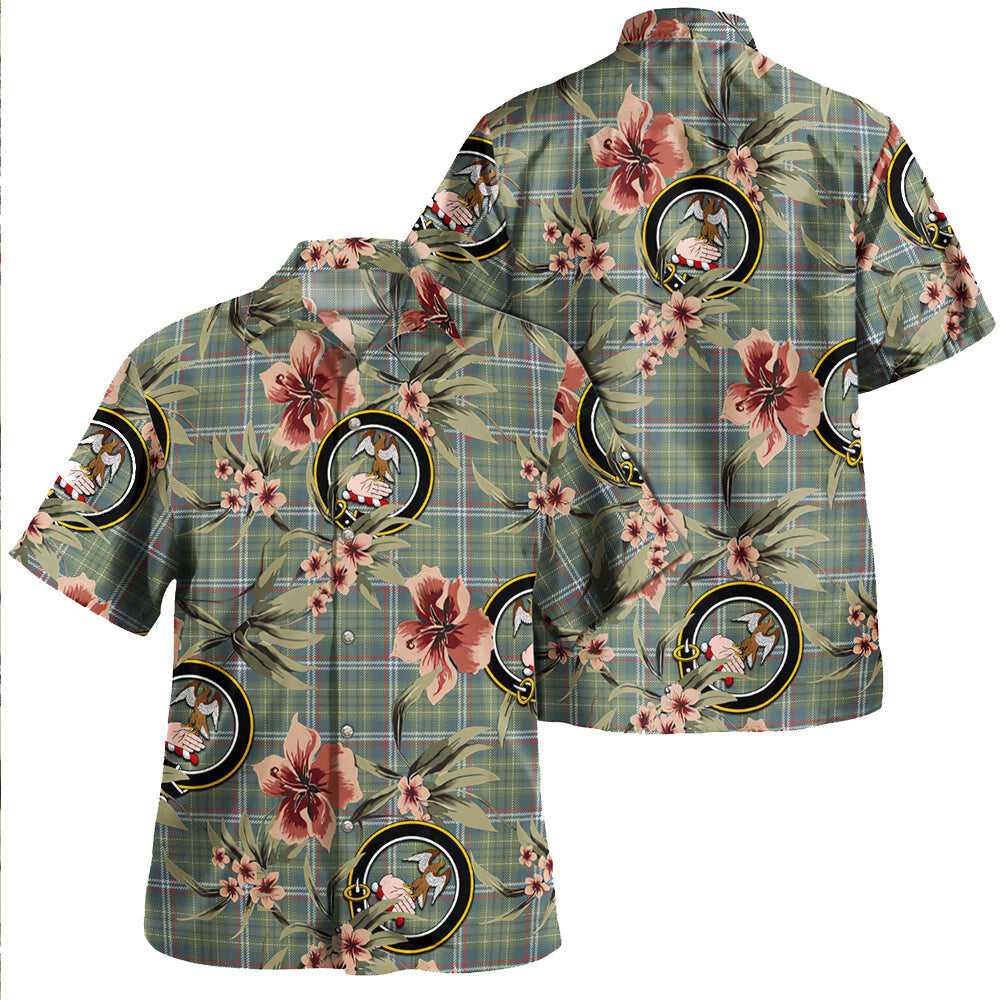 Clan Toshach Weathered Tartan Crest Badge Aloha Hawaiian Shirt Tropical Old Style OL30 Toshach Weathered Tartan Tartan Today   