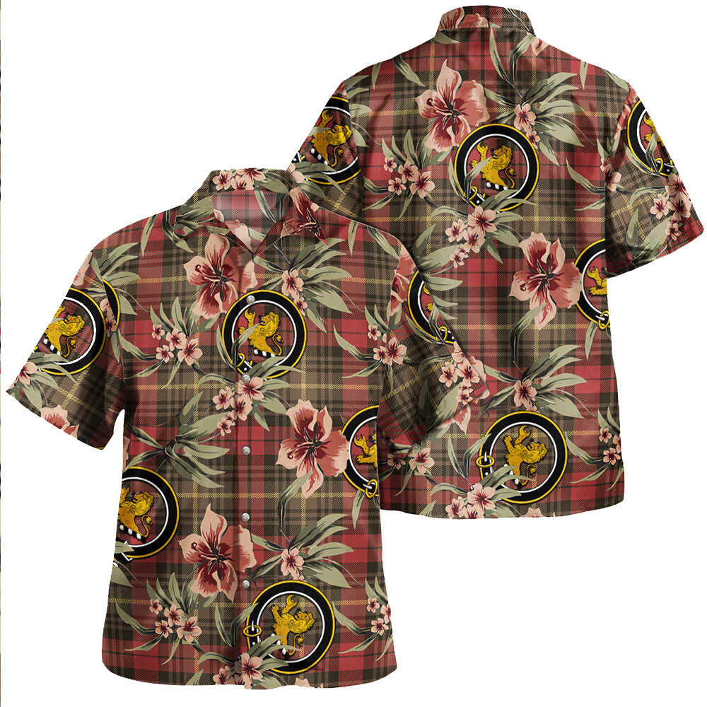 Clan Martin Weathered Tartan Crest Badge Aloha Hawaiian Shirt Tropical Old Style JF39 Martin Weathered Tartan Tartan Today   