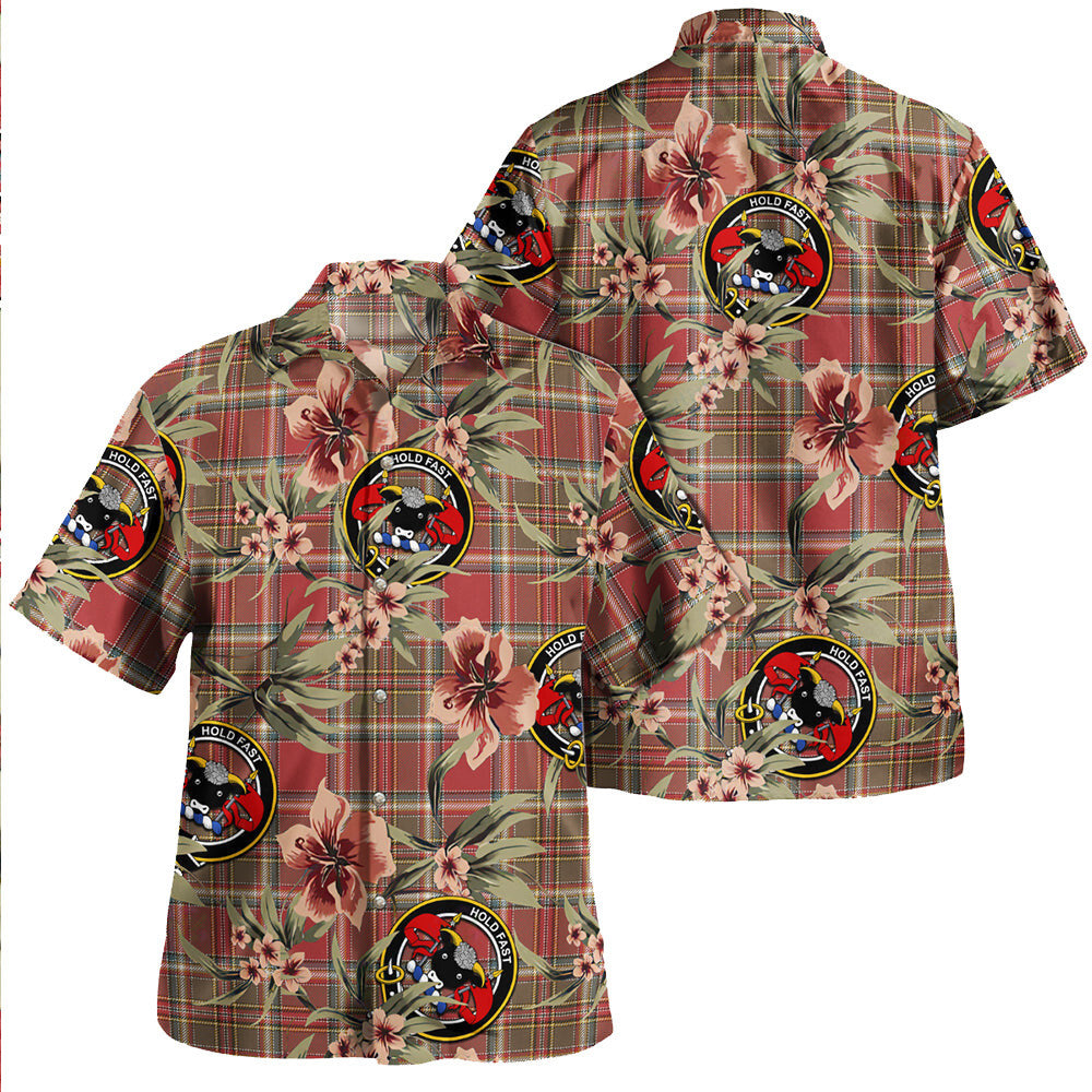 Clan MacLeod of Gesto Weathered Tartan Crest Badge Aloha Hawaiian Shirt Tropical Old Style WR70 MacLeod of Gesto Weathered Tartan Tartan Today   