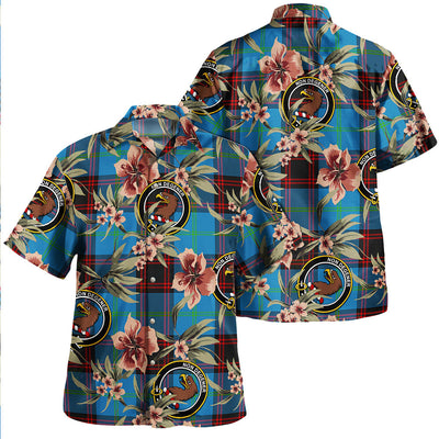 Clan Wedderburn Tartan Crest Badge Aloha Hawaiian Shirt Tropical Old Style GY93