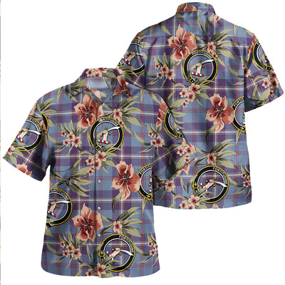 Clan MacRae of America Weathered Tartan Crest Badge Aloha Hawaiian Shirt Tropical Old Style NZ87