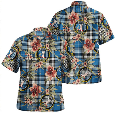 Clan Napier Ancient Tartan Crest Badge Aloha Hawaiian Shirt Tropical Old Style