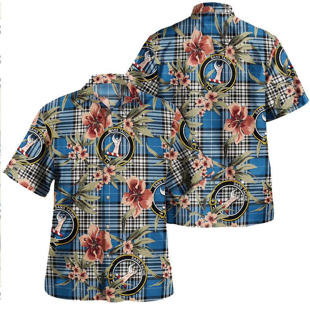 Clan Napier Ancient Tartan Crest Badge Aloha Hawaiian Shirt Tropical Old Style QX25 Napier Ancient Tartan Tartan Today   