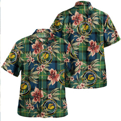 Clan Sinclair of Ulster Modern Tartan Crest Badge Aloha Hawaiian Shirt Tropical Old Style VA75 Sinclair of Ulster Modern Tartan Tartan Today   