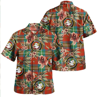 Clan Ruthven Ancient Tartan Crest Badge Aloha Hawaiian Shirt Tropical Old Style