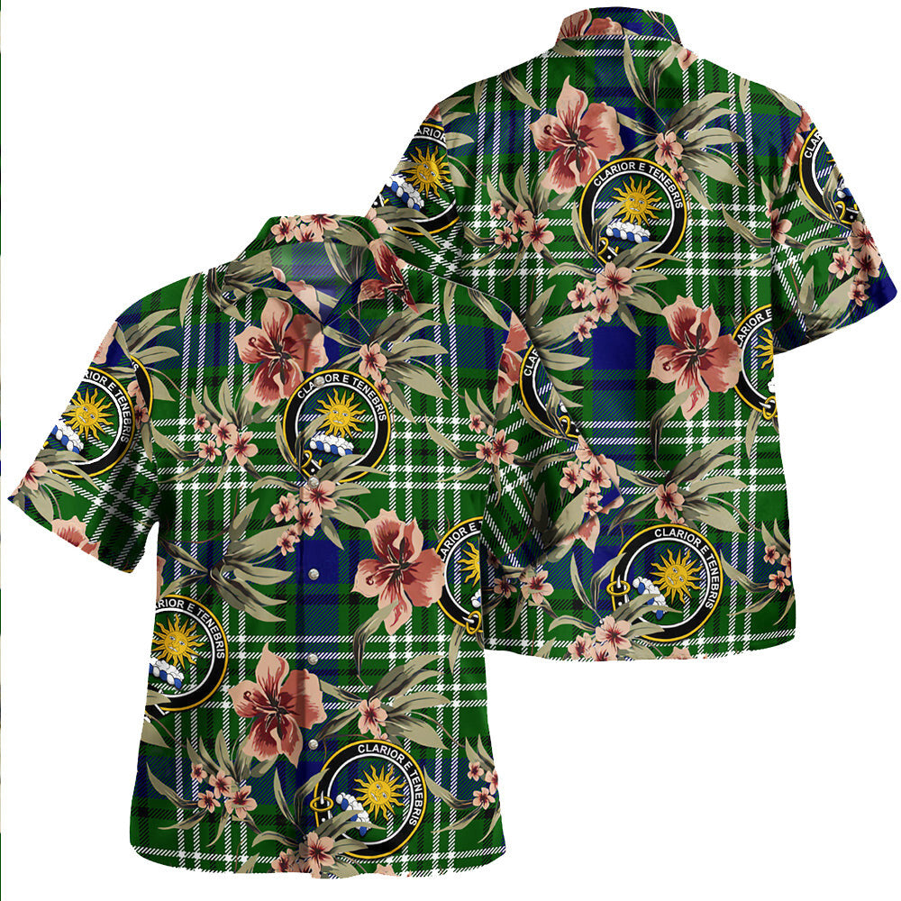 Clan Purves Tartan Crest Badge Aloha Hawaiian Shirt Tropical Old Style QG74 Purves Tartan Tartan Today   