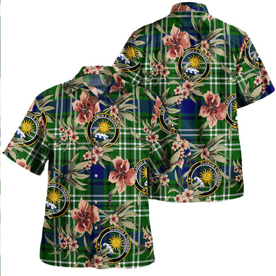 Clan Purves Tartan Crest Badge Aloha Hawaiian Shirt Tropical Old Style QG74