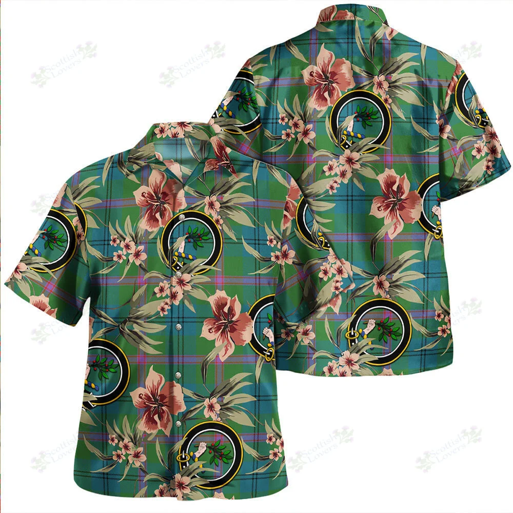 Clan Laurie Ancient Tartan Crest Badge Aloha Hawaiian Shirt Tropical Old Style WQ99 Laurie Ancient Tartan Tartan Today   