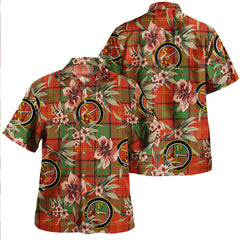 Clan Kirk Ancient Tartan Crest Badge Aloha Hawaiian Shirt Tropical Old Style OD18 Kirk Ancient Tartan Tartan Today   