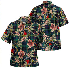 Clan Farquharson Modern Tartan Crest Badge Aloha Hawaiian Shirt Tropical Old Style TY48 Farquharson Modern Tartan Tartan Today   