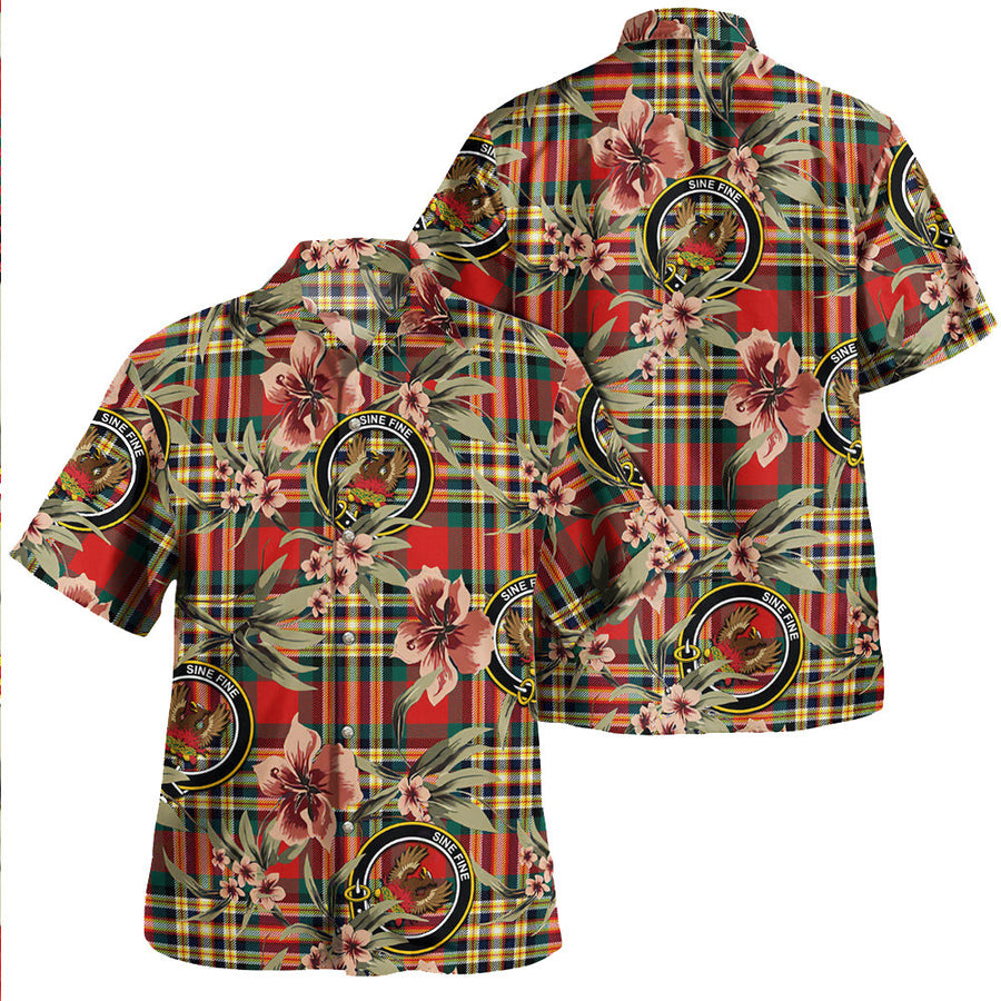 Clan MacGill Modern Tartan Crest Badge Aloha Hawaiian Shirt Tropical Old Style