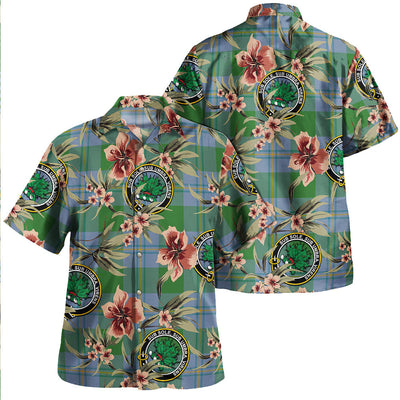 Clan Irvine of Bonshaw Ancient Tartan Crest Badge Aloha Hawaiian Shirt Tropical Old Style QH64